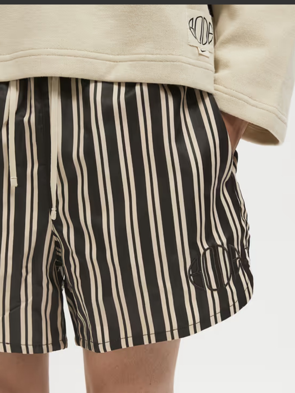 Nike X Bode Scrimmage Shorts In Ecru /Shadow Brown Colorway, Size Medium